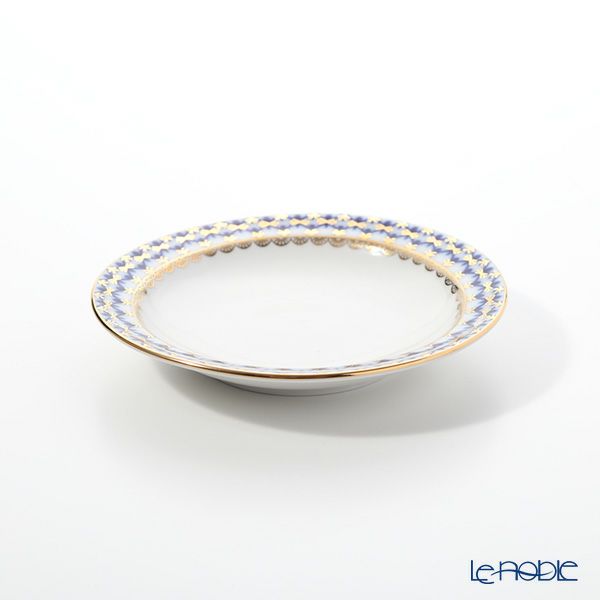 ロシア食器 インペリアル・ポーセリン コバルトネット プレート 11.7cm