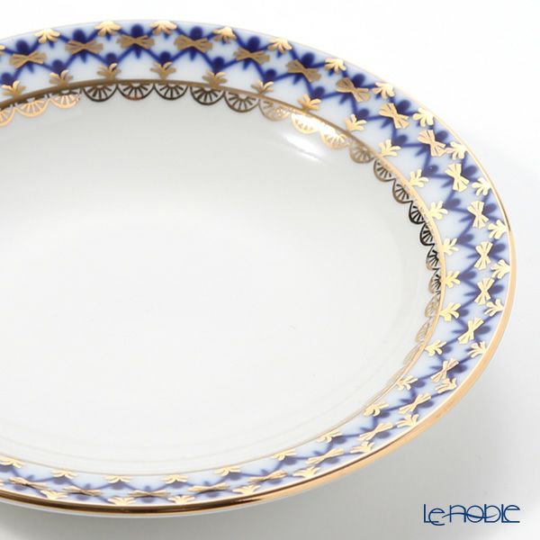 ロシア食器 インペリアル・ポーセリン コバルトネット プレート 11.7cm