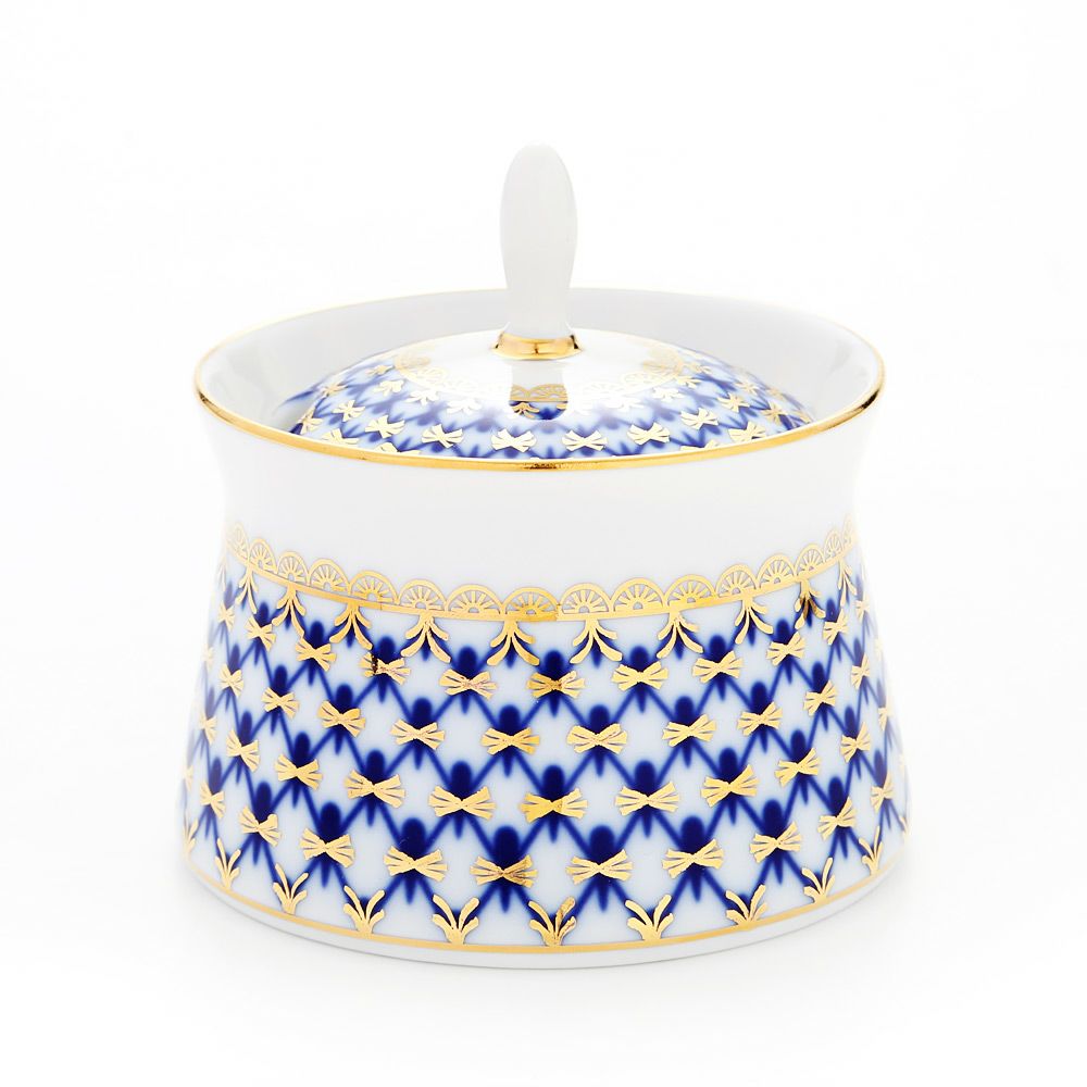 ロシア食器 インペリアル・ポーセリン コバルトネット ボックス（ユース） 200ml