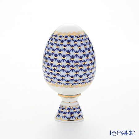 ロシア食器 インペリアル・ポーセリン コバルトネット イースターエッグ
