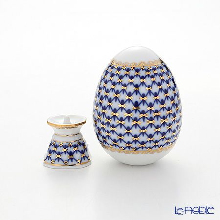 ロシア食器 インペリアル・ポーセリン コバルトネット イースターエッグ