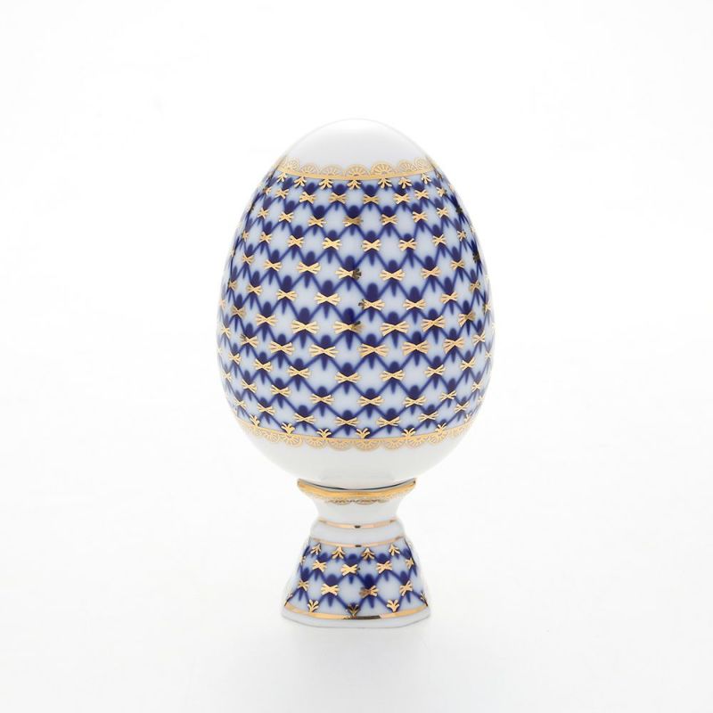 ロシア食器 インペリアル・ポーセリン コバルトネット イースターエッグ