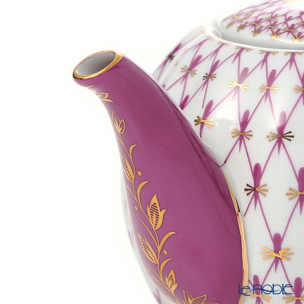 ロシア食器 インペリアル・ポーセリン ブルース（ピンクネット） ティーポット 600ml