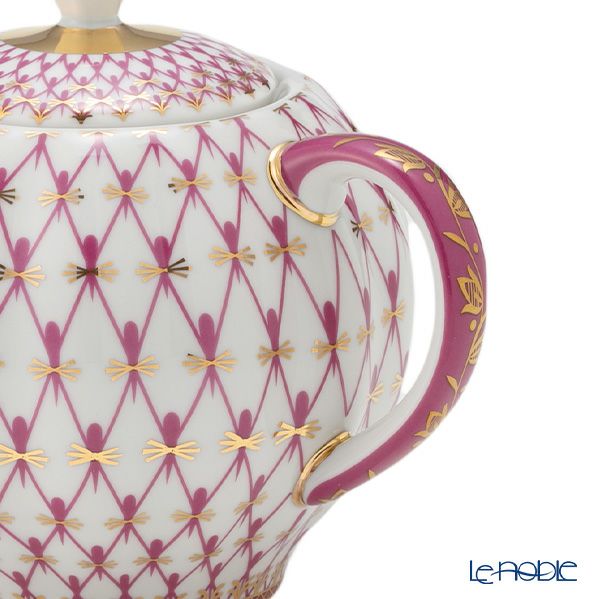 ロシア食器 インペリアル・ポーセリン ブルース（ピンクネット） シュガーポット 300ml