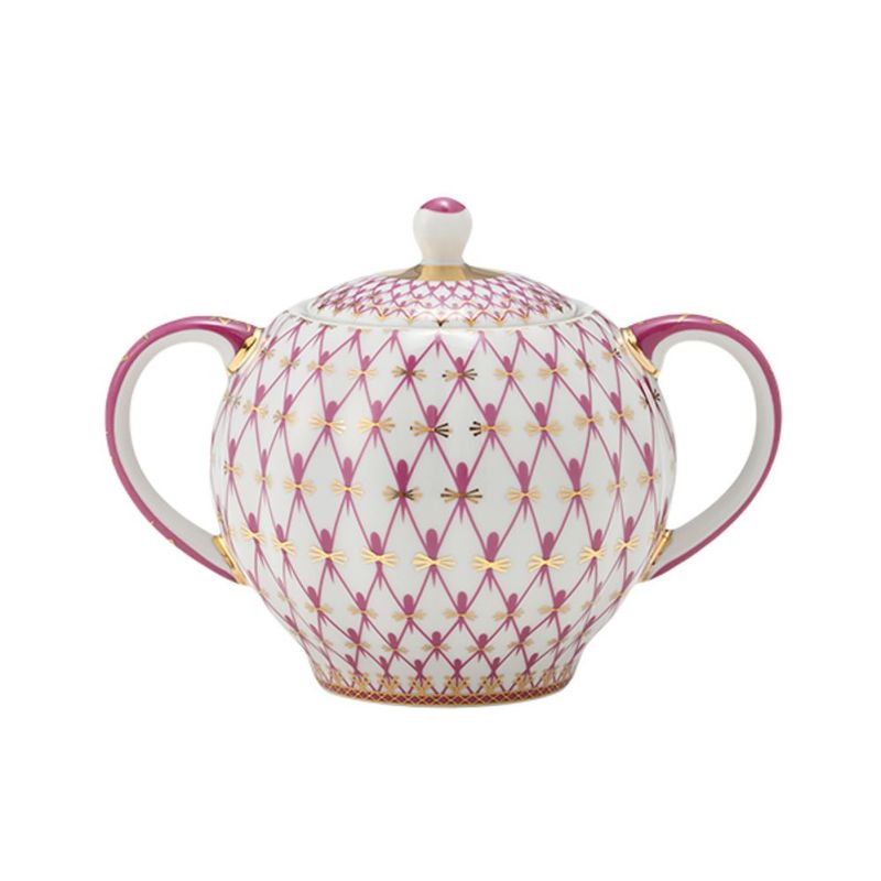 ロシア食器 インペリアル・ポーセリン ブルース（ピンクネット） シュガーポット 300ml