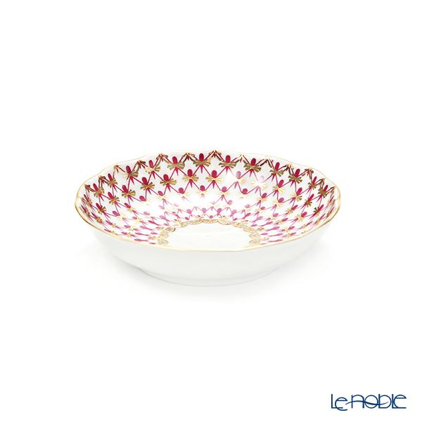 ロシア食器 インペリアル・ポーセリン ブルース（ピンクネット） ジャムディッシュ 9.5cm