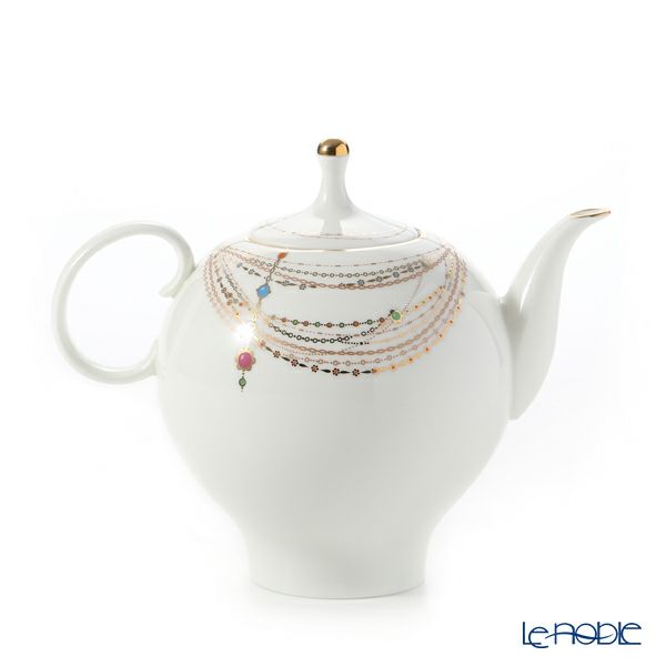 ロシア食器 インペリアル・ポーセリン ゴールデンメダリオン ティーポット（アップル）