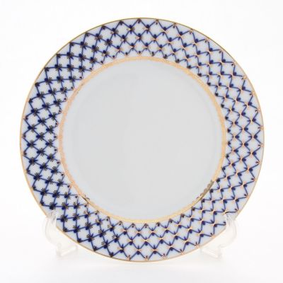 ロシア食器 インペリアル・ポーセリン コバルトネット プレート 27cm