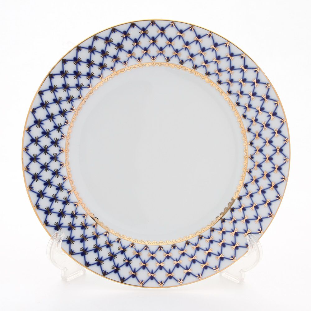 ロシア食器 インペリアル・ポーセリン コバルトネット プレート 27cm