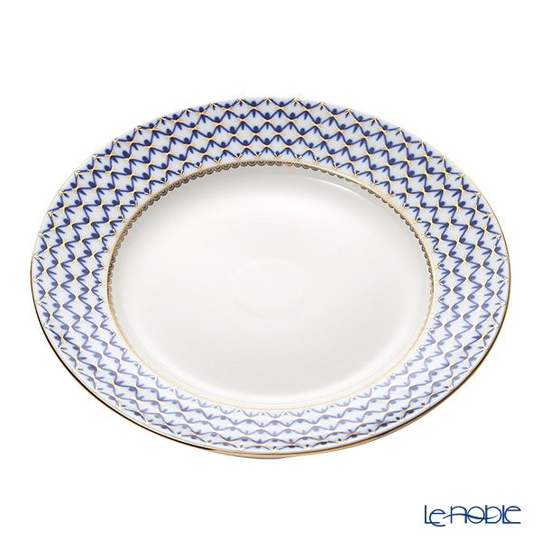 ロシア食器 インペリアル・ポーセリン コバルトネット ディーププレート 31cm
