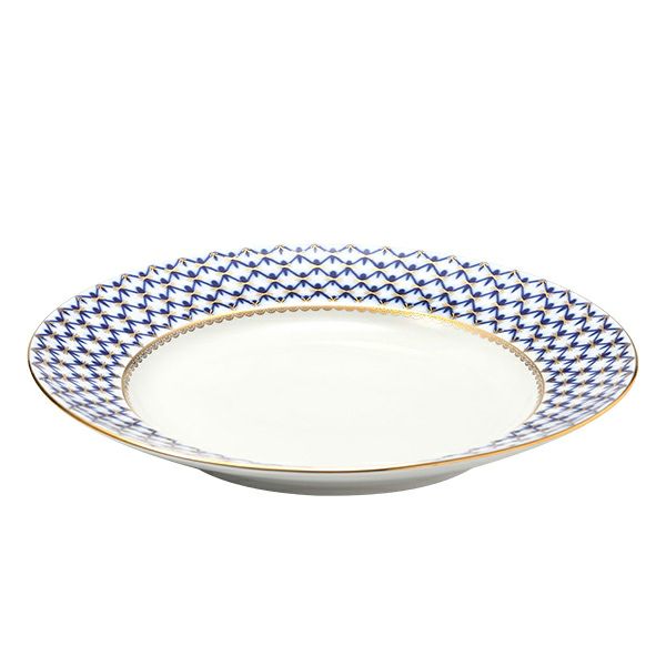 ロシア食器 インペリアル・ポーセリン コバルトネット ディーププレート 31cm