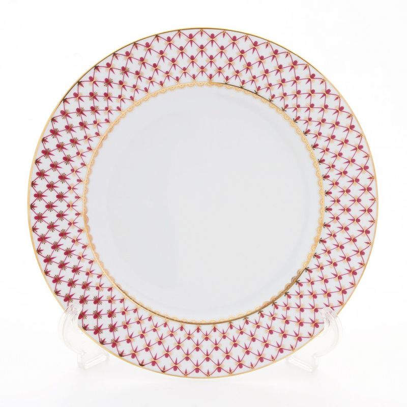 ロシア食器 インペリアル・ポーセリン ブルース（ピンクネット） プレート 27cm