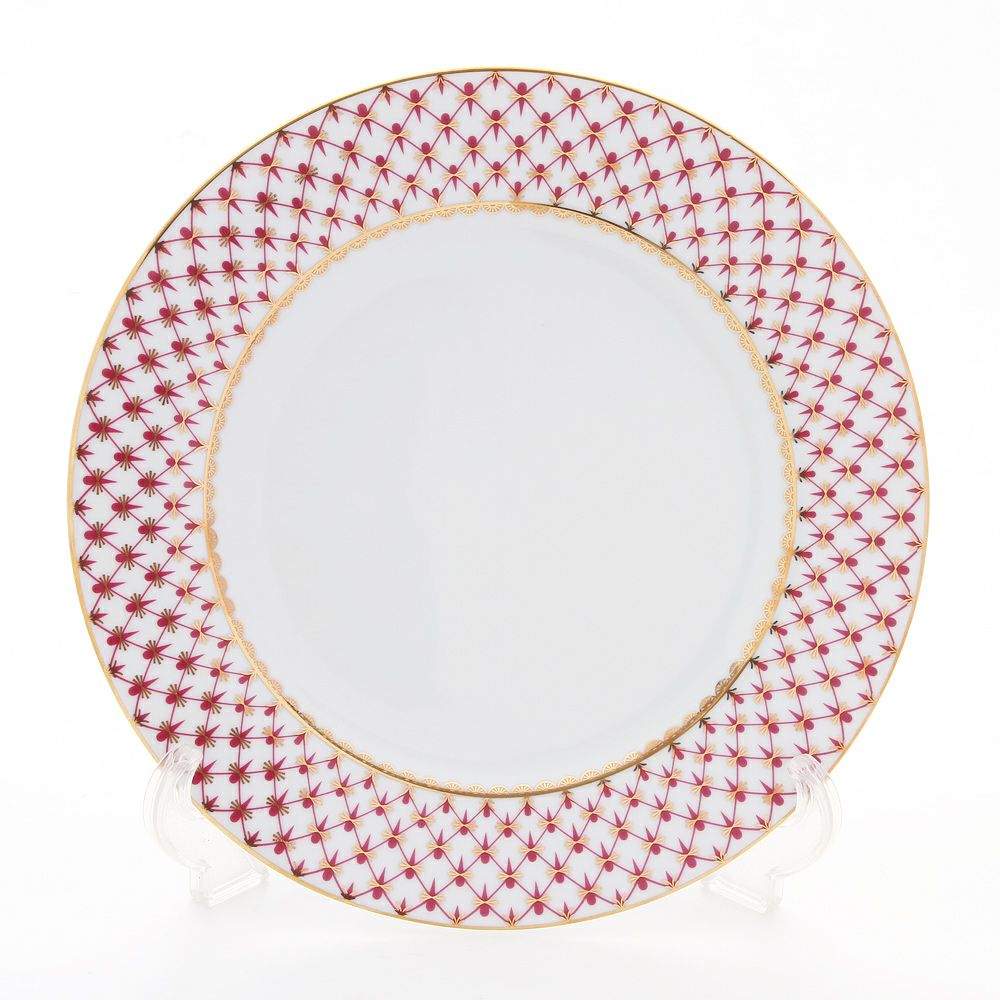 ロシア食器 インペリアル・ポーセリン ブルース（ピンクネット） プレート 27cm