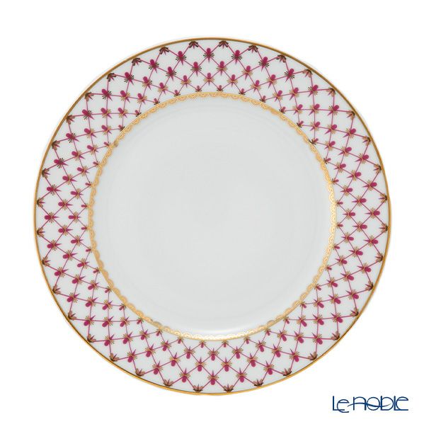 ロシア食器 インペリアル・ポーセリン ブルース（ピンクネット） プレート 21.5cm