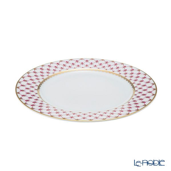 ロシア食器 インペリアル・ポーセリン ブルース（ピンクネット） プレート 21.5cm