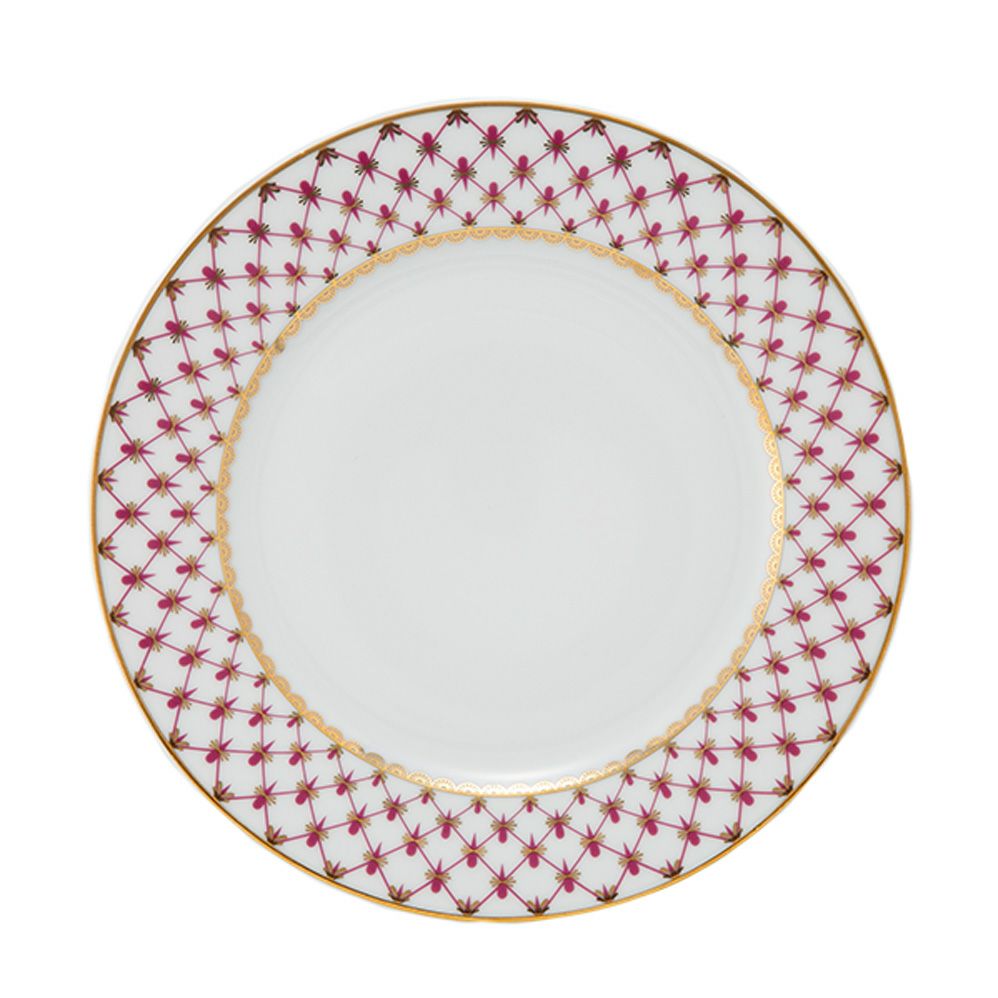 ロシア食器 インペリアル・ポーセリン ブルース（ピンクネット） プレート 21.5cm