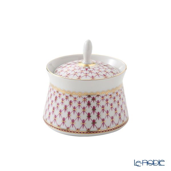 ロシア食器 インペリアル・ポーセリン ブルース（ピンクネット） シュガーポット 200ml ユースシェイプ