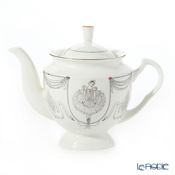 ロシア食器 インペリアル・ポーセリン バレエコレクション ティーポット 白鳥の湖 800ml