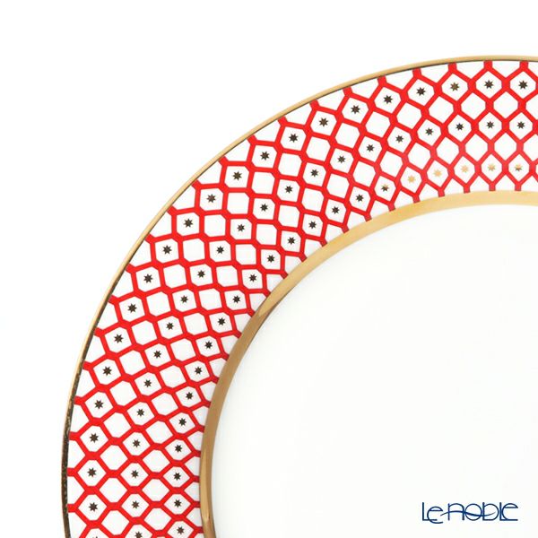 ロシア食器 インペリアル・ポーセリン スカーレット プレート 27cm ホワイト