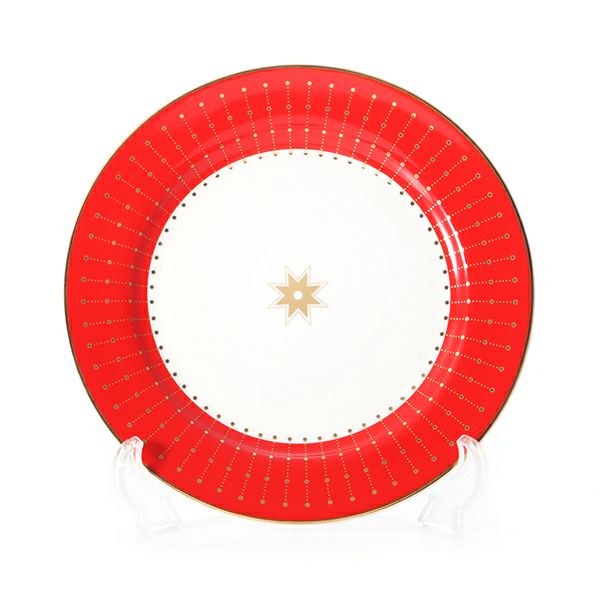 ロシア食器 インペリアル・ポーセリン スカーレット プレート 20cm