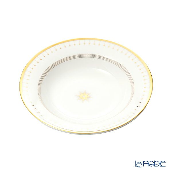 ロシア食器 インペリアル・ポーセリン スカーレット（アズール） スーププレート 23cm ゴールド