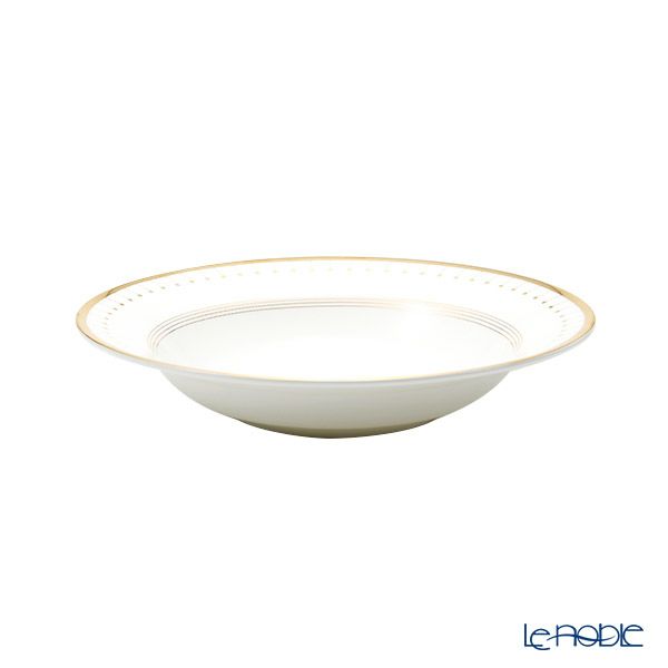 ロシア食器 インペリアル・ポーセリン スカーレット（アズール） スーププレート 23cm ゴールド