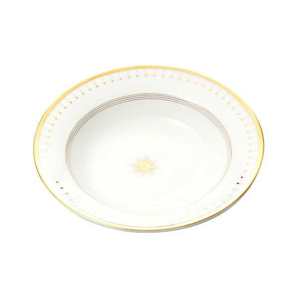 ロシア食器 インペリアル・ポーセリン スカーレット（アズール） スーププレート 23cm ゴールド