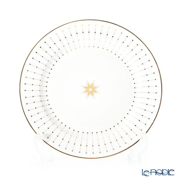 ロシア食器 インペリアル・ポーセリン スカーレット（アズール） プレート 20cm ゴールド