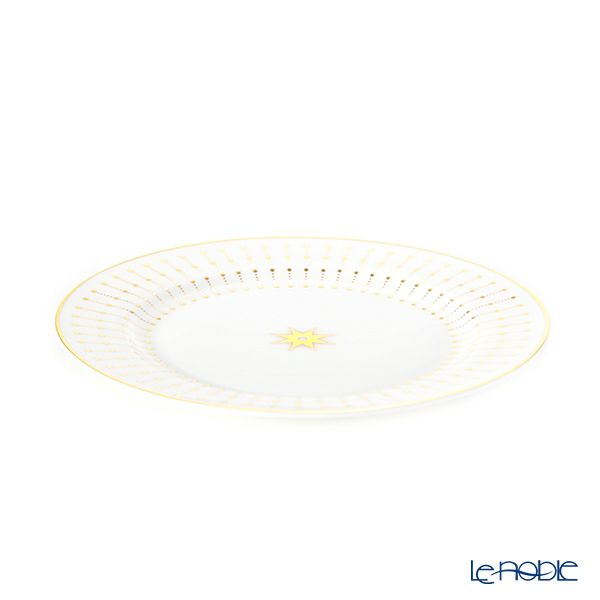 ロシア食器 インペリアル・ポーセリン スカーレット（アズール） プレート 20cm ゴールド