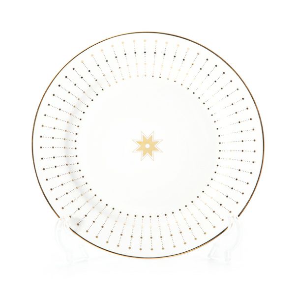 ロシア食器 インペリアル・ポーセリン スカーレット（アズール） プレート 20cm ゴールド