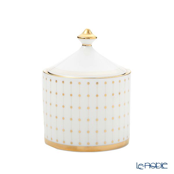 ロシア食器 インペリアル・ポーセリン スカーレット（アズール） シュガーポット 300ml ゴールド