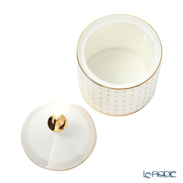 ロシア食器 インペリアル・ポーセリン スカーレット（アズール） シュガーポット 300ml ゴールド