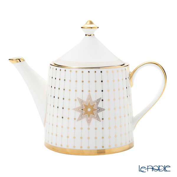 ロシア食器 インペリアル・ポーセリン スカーレット（アズール） ティーポット 780ml ゴールド