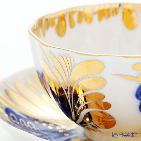 ロシア食器 インペリアル・ポーセリン ゴールデンガーデン ティーカップ＆ソーサー 250ml