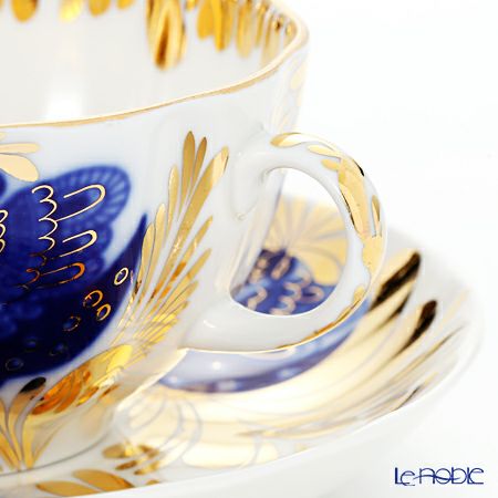 ロシア食器 インペリアル・ポーセリン ゴールデンガーデン ティーカップ＆ソーサー 250ml