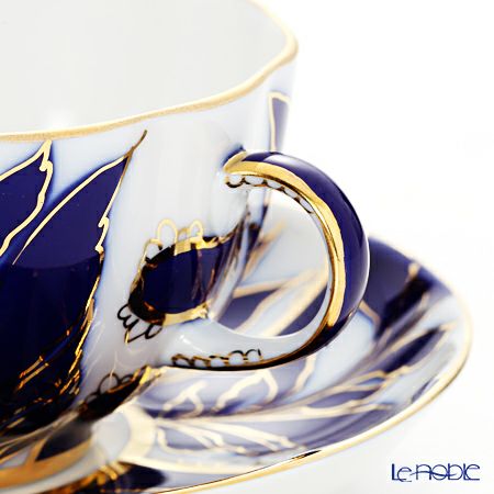 ロシア食器 インペリアル・ポーセリン ウインターイブニング ティーカップ＆ソーサー 250ml