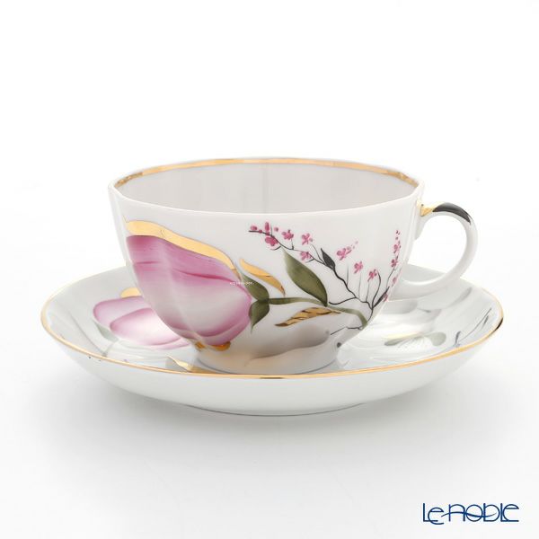 ロシア食器 インペリアル・ポーセリン チューリップ ティーカップ＆ソーサー 250ml