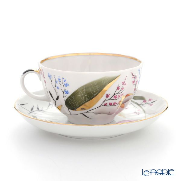 ロシア食器 インペリアル・ポーセリン チューリップ ティーカップ＆ソーサー 250ml