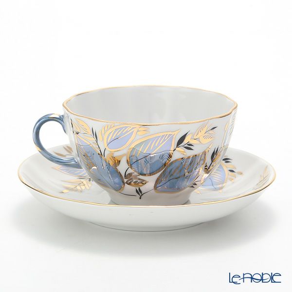 ロシア食器 インペリアル・ポーセリン ムーン ティーカップ＆ソーサー 250ml