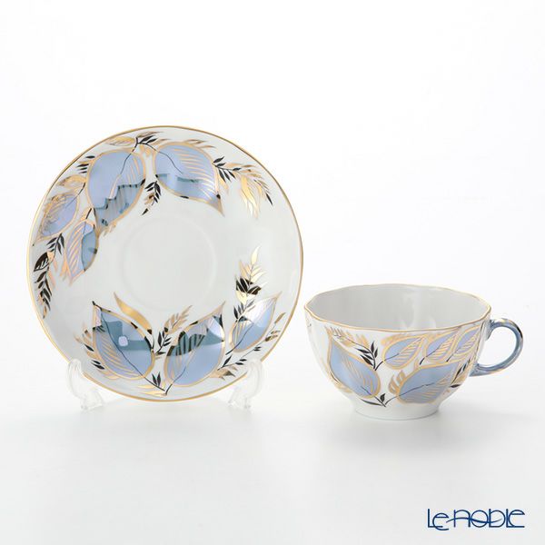 ロシア食器 インペリアル・ポーセリン ムーン ティーカップ＆ソーサー 250ml