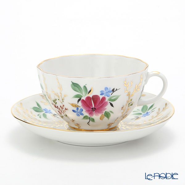 ロシア食器 インペリアル・ポーセリン ゴールデングラス ティーカップ＆ソーサー 250ml