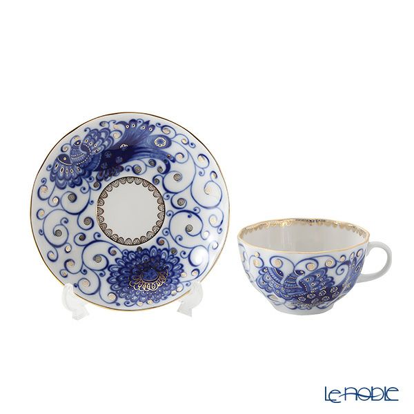 ロシア食器 インペリアル・ポーセリン バードクイーン ティーカップ＆ソーサー 250ml