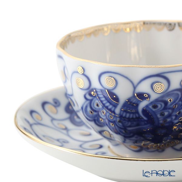 ロシア食器 インペリアル・ポーセリン バードクイーン ティーカップ＆ソーサー 250ml