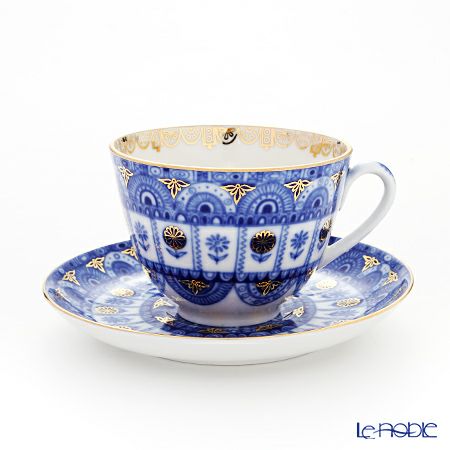 ロシア食器 インペリアル・ポーセリン スプリングアーチ ティーカップ＆ソーサー 250ml（スプリング）