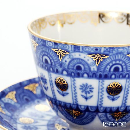 ロシア食器 インペリアル・ポーセリン スプリングアーチ ティーカップ＆ソーサー 250ml（スプリング）