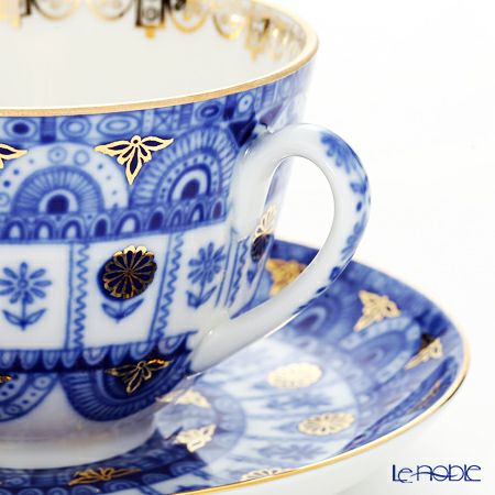 ロシア食器 インペリアル・ポーセリン スプリングアーチ ティーカップ＆ソーサー 250ml（スプリング）