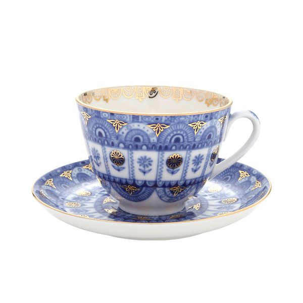 ロシア食器 インペリアル・ポーセリン スプリングアーチ ティーカップ＆ソーサー 250ml（スプリング）