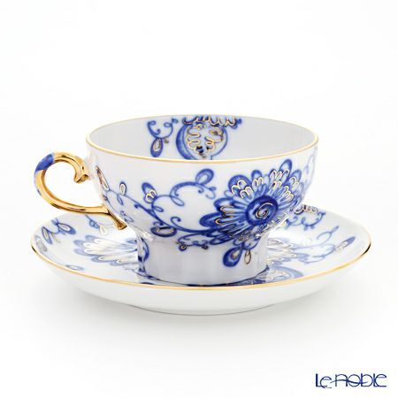 ロシア食器 インペリアル・ポーセリン シンギングガーデン ティーカップ＆ソーサー 250ml（マーキー）
