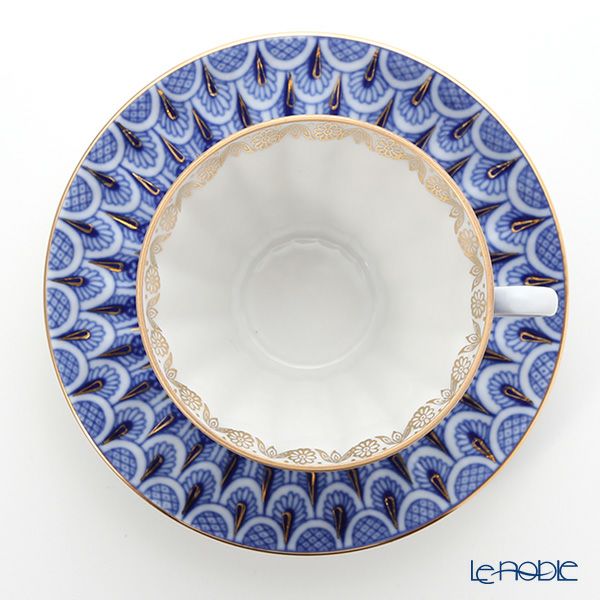 ロシア食器 インペリアル・ポーセリン 忘れな草 3ピースセット（ラジアル）