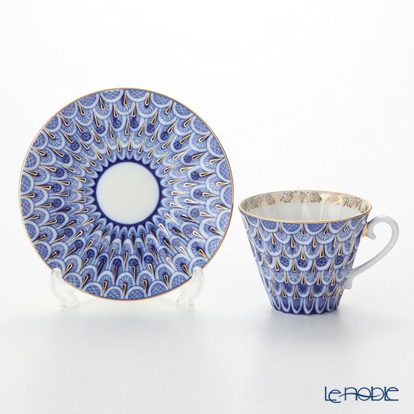 ロシア食器 インペリアル・ポーセリン 忘れな草 3ピースセット（ラジアル）